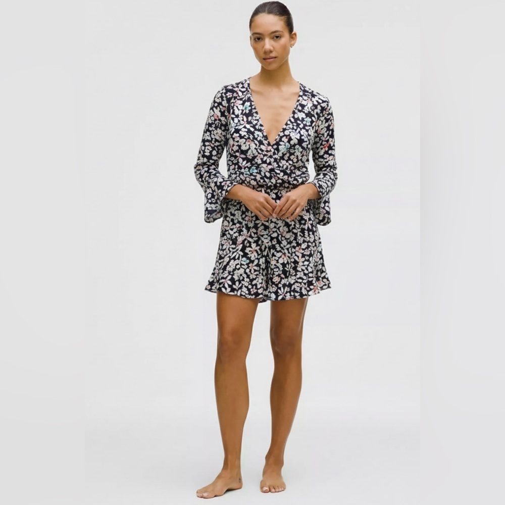 Necessary objects short floral romper